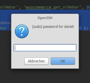 Thanks OpenSSH! I can now enter my sudo password with ease!